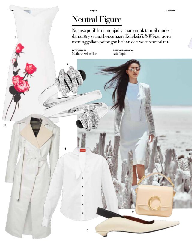 L’Officiel Indonesia fashion page “Neutral Figure” featuring Fabiola Valentín