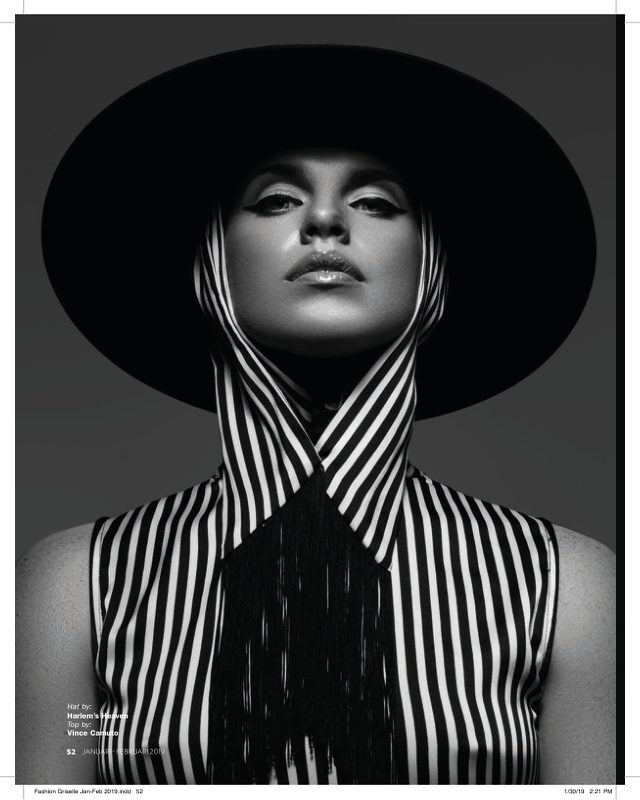 Marie Claire Indonesia fashion editorial “Courage in the Dark” in black and white