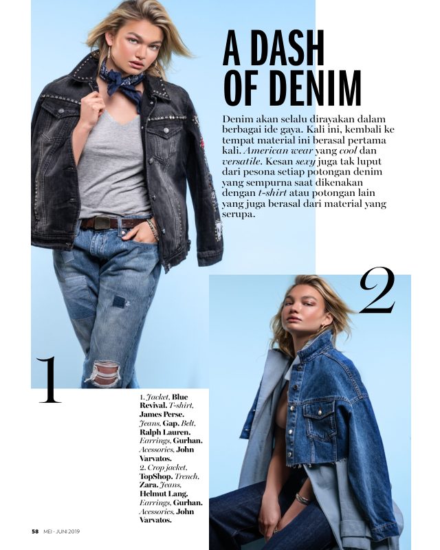 Marie Claire Indonesia fashion editorial “A Dash of Denim”
