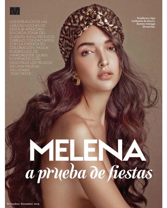 Pandora hair feature “Melena a prueba de fiestas” featuring Laihany Ponton in a leopard headband