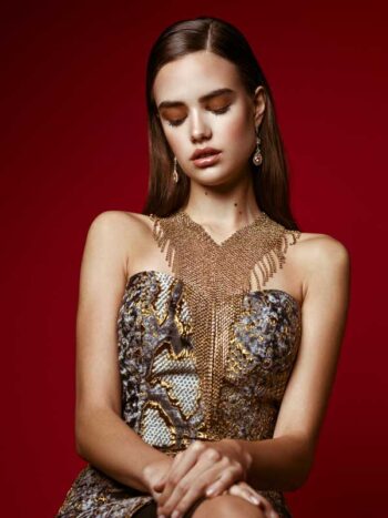 Schaeffer Studios Beauty Photographer for Hola Magazine Featuring Angela Rado Eyes Closed