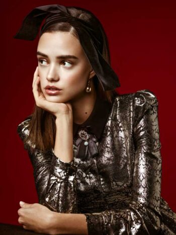 Schaeffer Studios Beauty Photographer for Hola Magazine Featuring Angela Rado Hand on Face