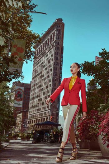 Schaeffer Studios NYC Fashion Photography For Basic Magazine Featuring Laihany Pontón by Flatiron Building