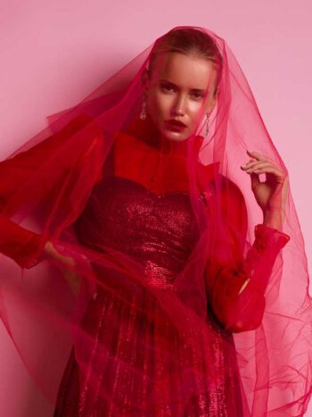 Schaeffer Studios Fashion Photographer Featuring Anna Zotova Red Veil