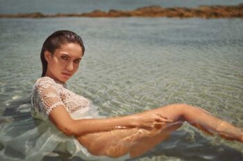 Schaeffer Studios Fashion Photographer Featuring Zorelys Lisboa White Top in Water